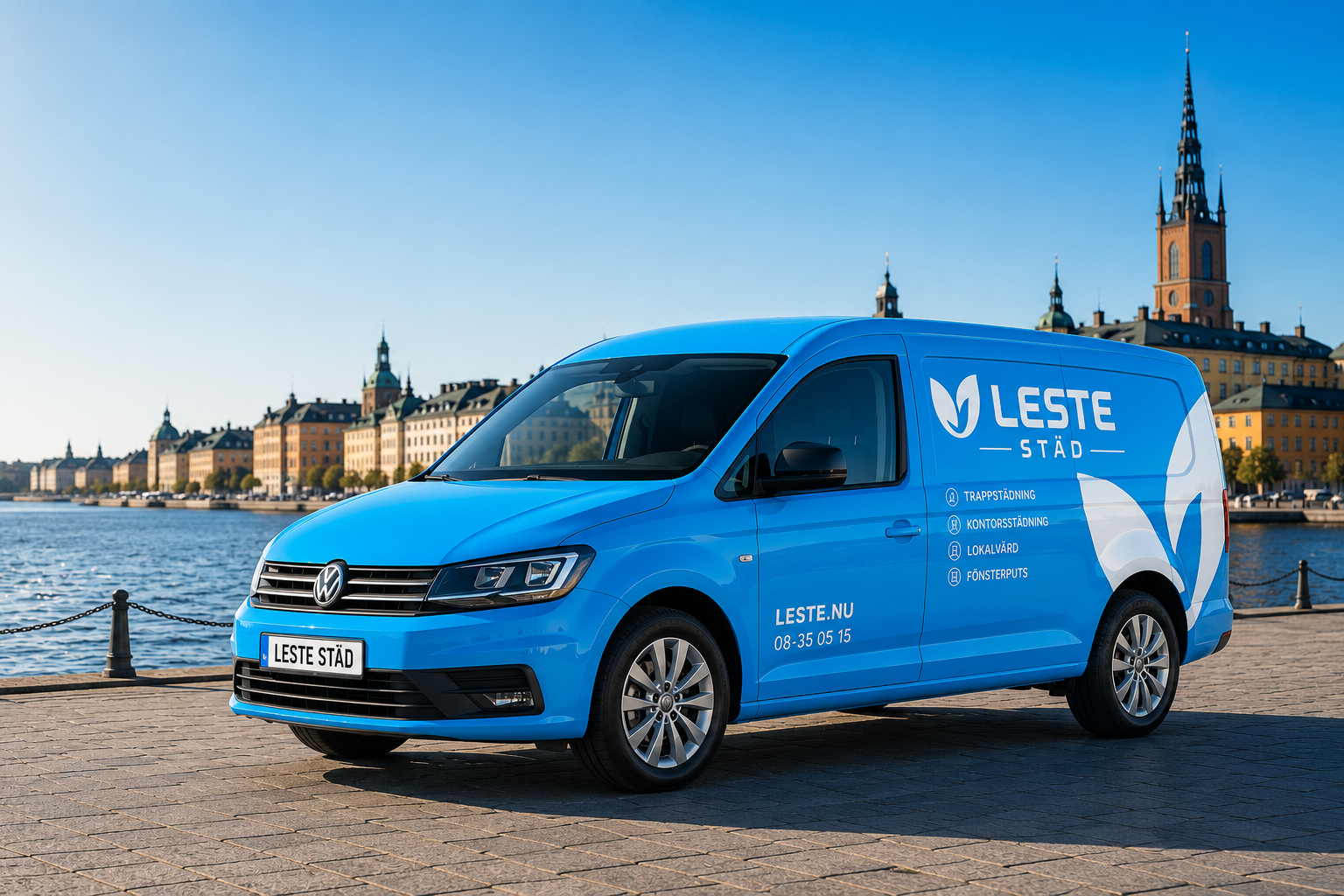 Leste Städ servicebil i Stockholm